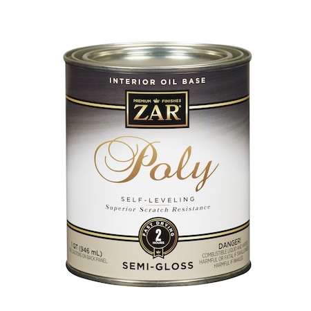 Zar ZAR Semi-Gloss Clear Oil-Based Fast-Drying Polyurethane 1 qt 33012